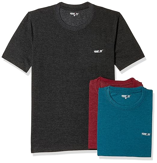 Buy NEWPORT Men's Plain Regular Fit TShirt (Pack of 3)(400016227284