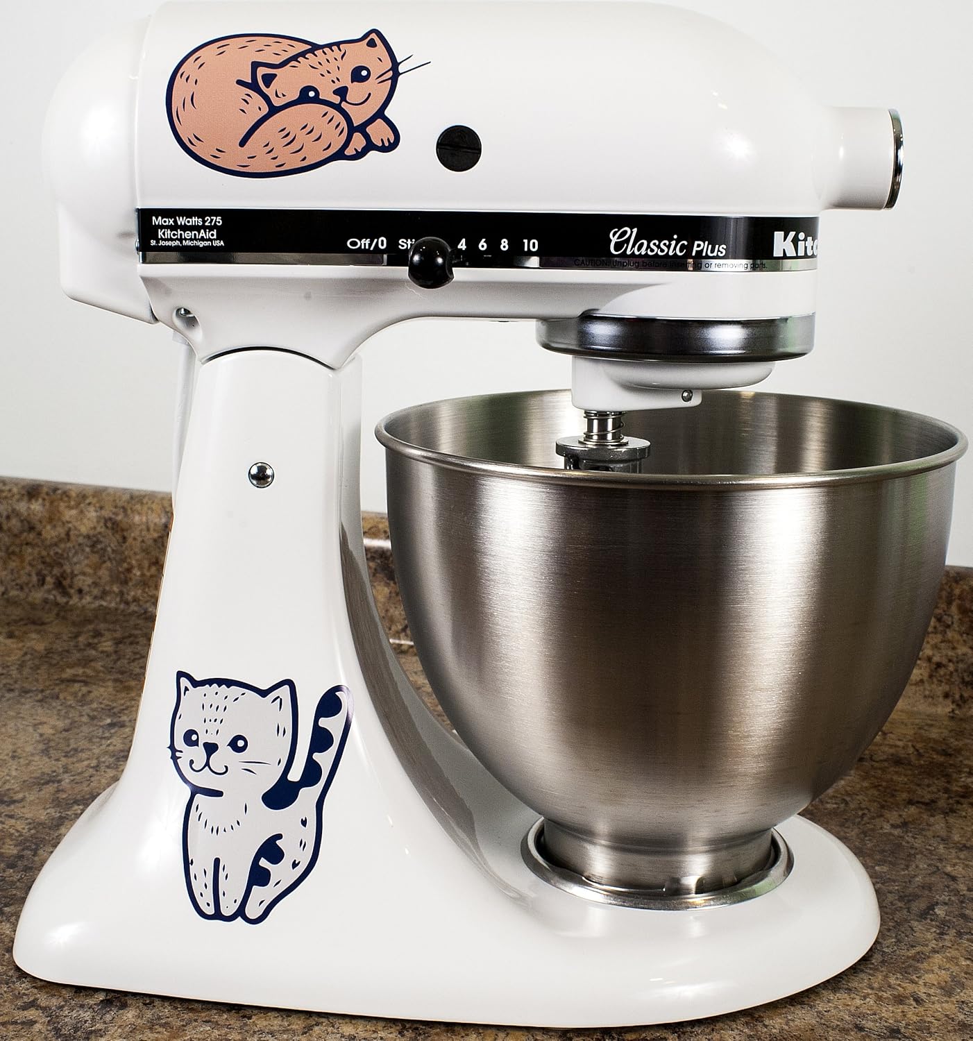 Cute Little Kittens Full Color Kitchen Mixer Mixing Machine Decal Art Wrap