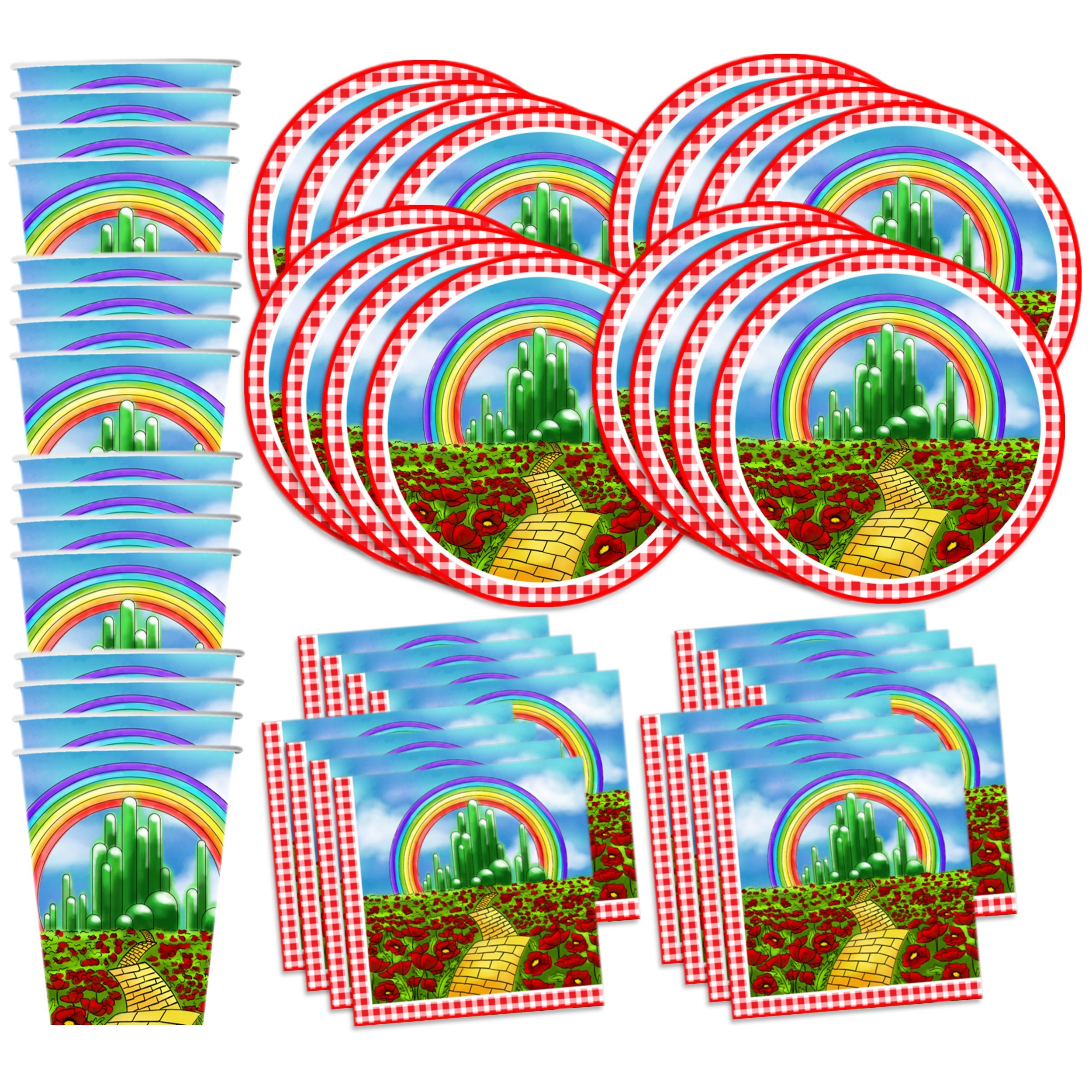 Wizard of Oz Birthday Party Supplies Set Plates Napkins Cups