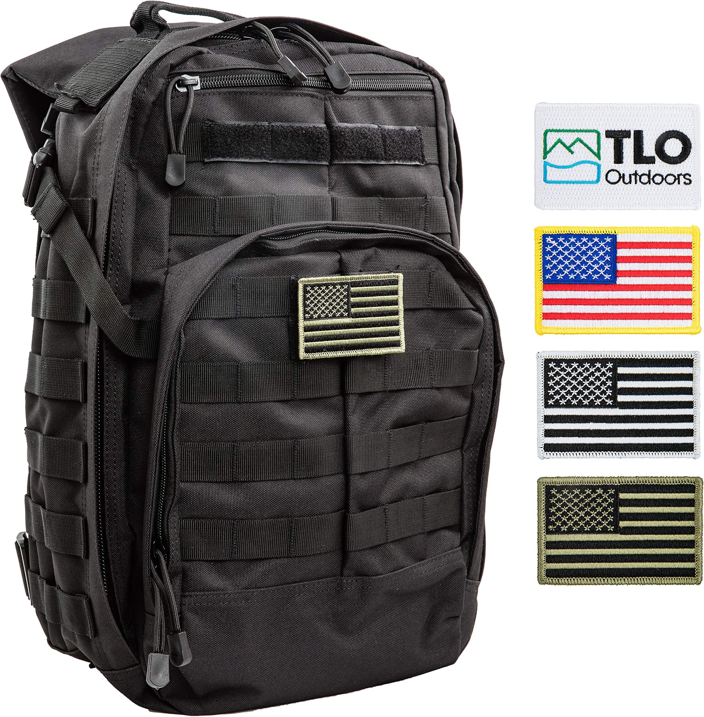 TLO Outdoors TacPack12 Tactical Backpack 24L Storage Daypack, Rucksack, Gear Bag