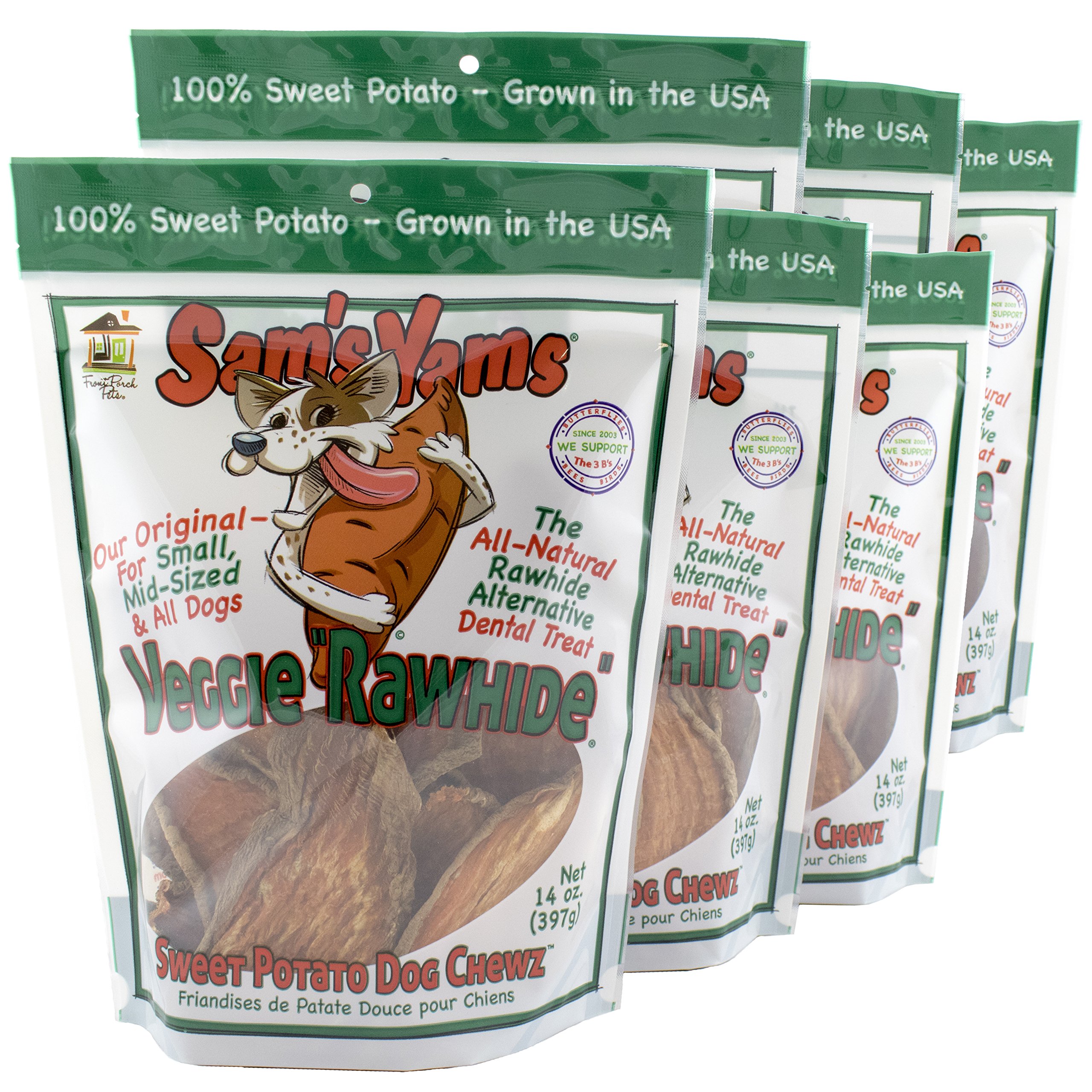 Sam's Yams Sweet Potato Dog Chewz 6 Pack Value Pack Veggie Rawhide