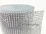 LolaSaturdays 4.5"x 30FT Silver Diamond Rhinestone