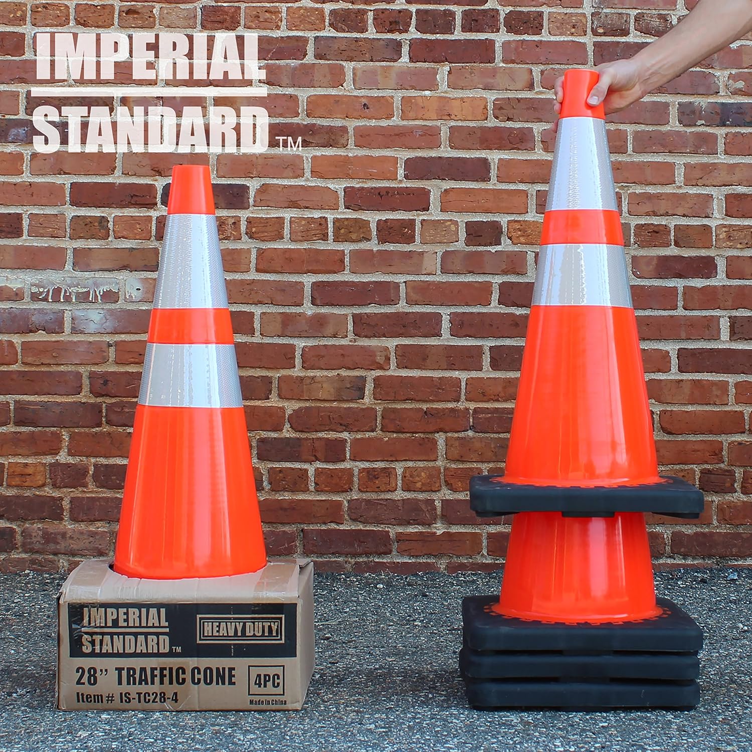 Construction Cones 18 Orange Cones with 2 Reflective Collars Safety