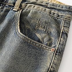 MZNBURAM Men's Non-Stretch Regular Fit Straight-Leg