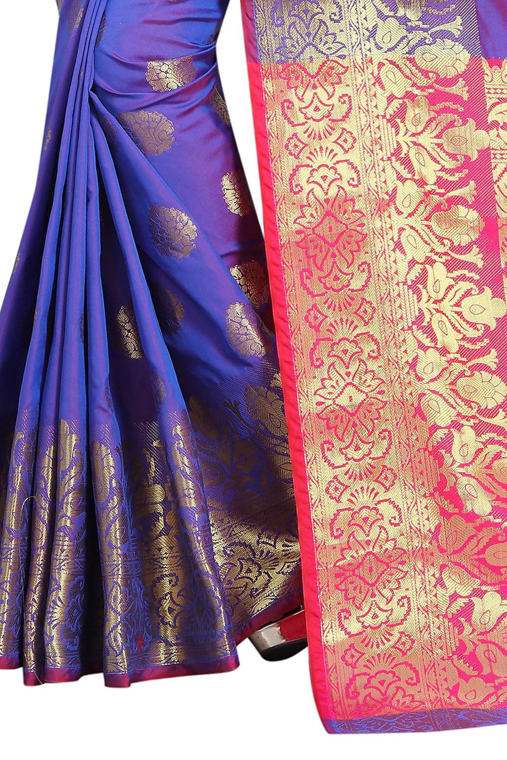 kalapy fashion women's banarasi silk saree with blouse piece