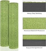 GardenKraft 4m x 1m Artificial Grass Roll 15mm Pile UV Guard view 6