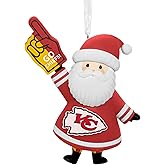 Hallmark NFL Kansas City Chiefs Santa Fan Christmas Ornament, Gifts for Sports Fans