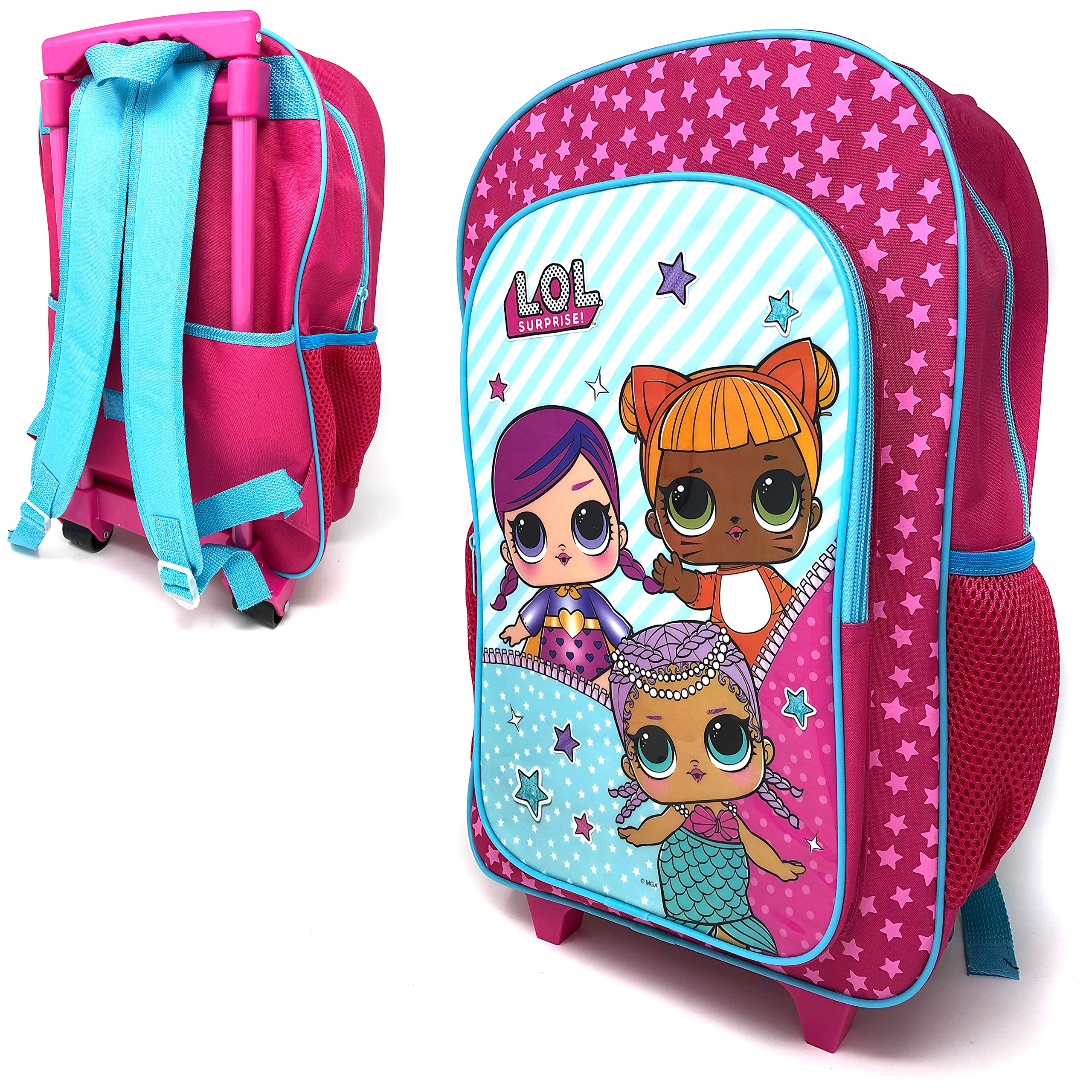 New Children's Character Deluxe Wheeled Trolley Suitcase-Back Pack, Travel Bag, School Bag (LOL)