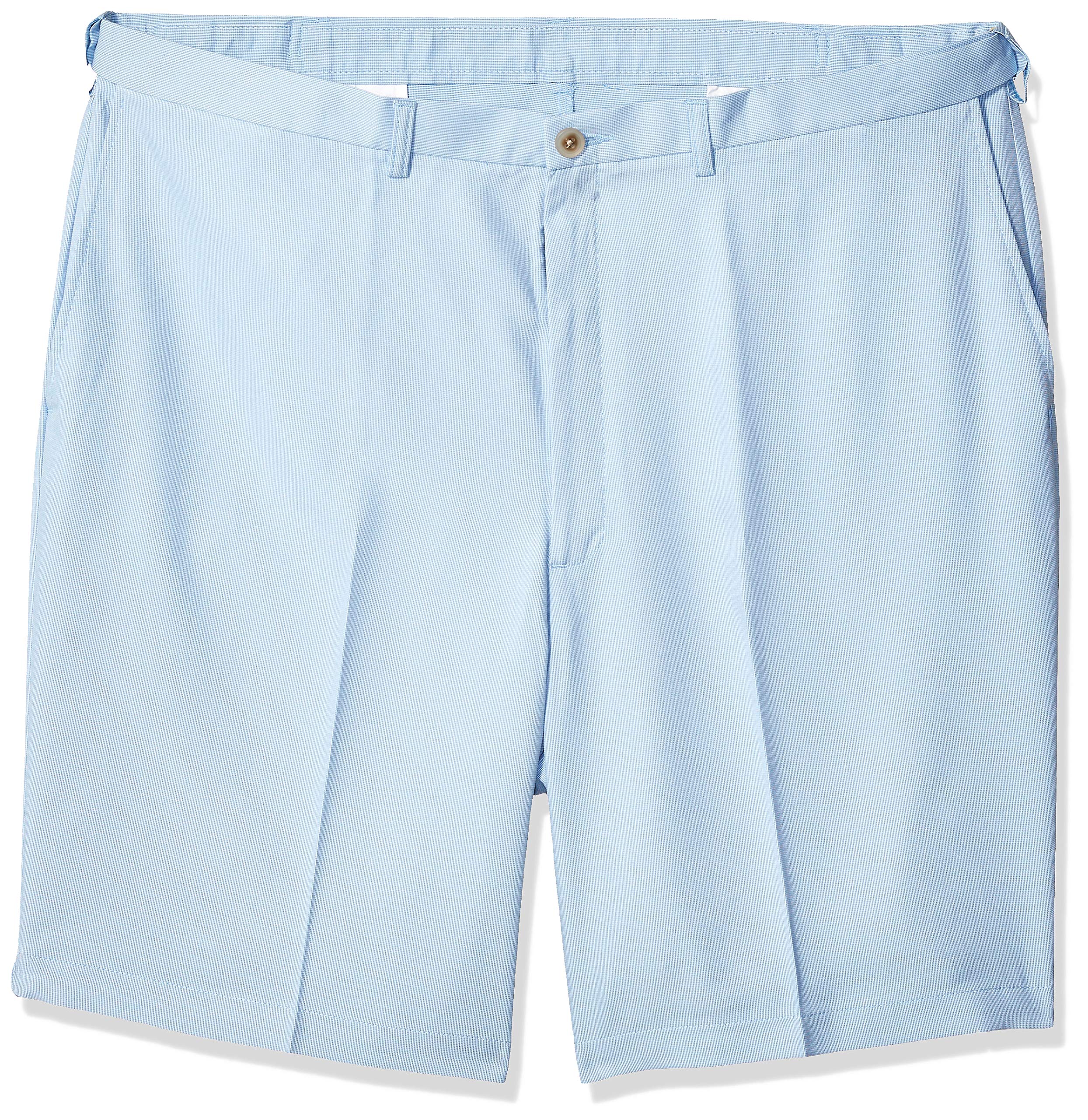 Haggar Men's Cool 18 Pro Straight Fit Stretch Solid Flat Front Short-Regular and Big & Tall Sizes
