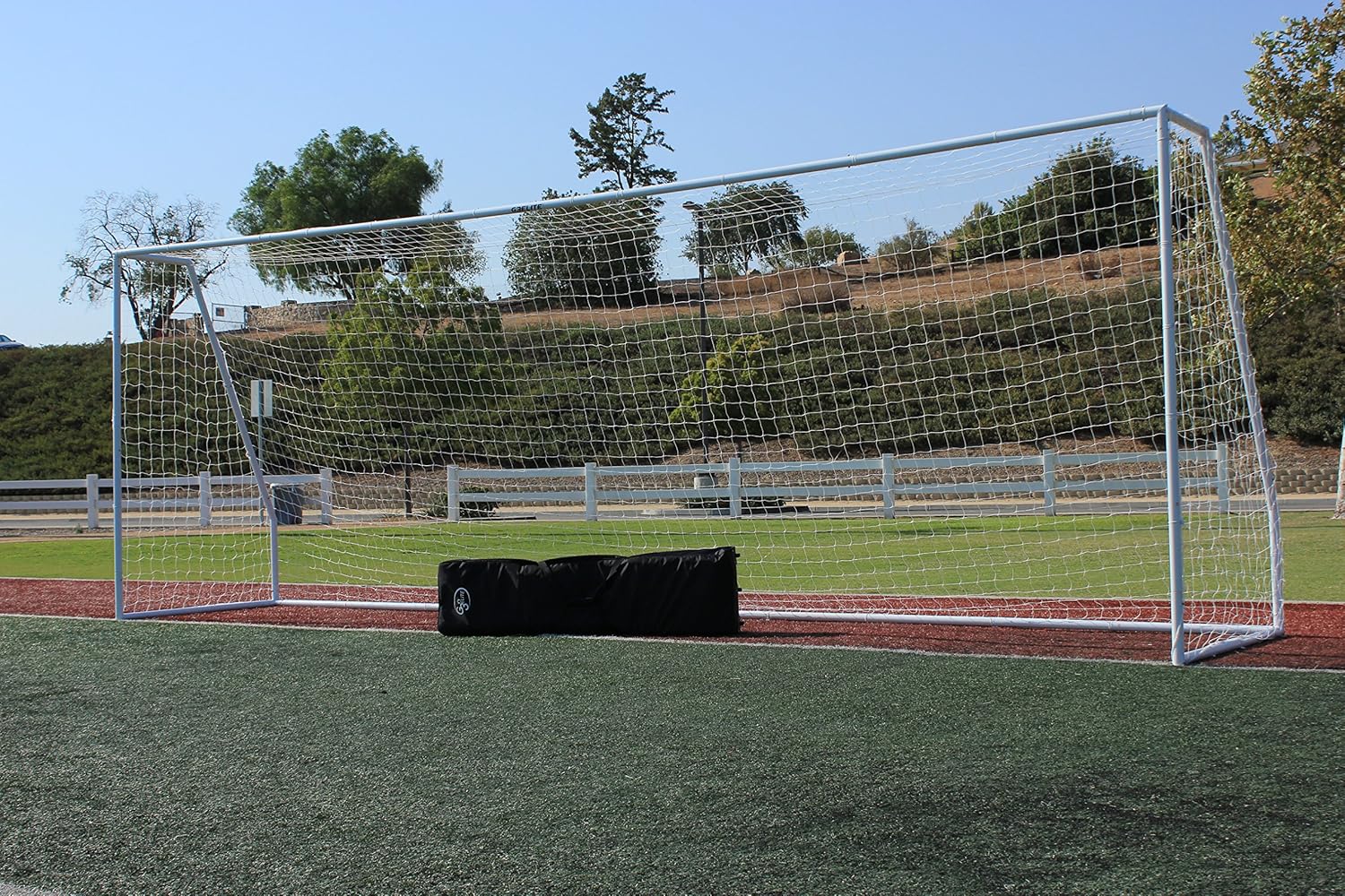 G3Elite 24x8 Regulation Soccer Goal, Plus Carry Bag, (1) 3.5mm White