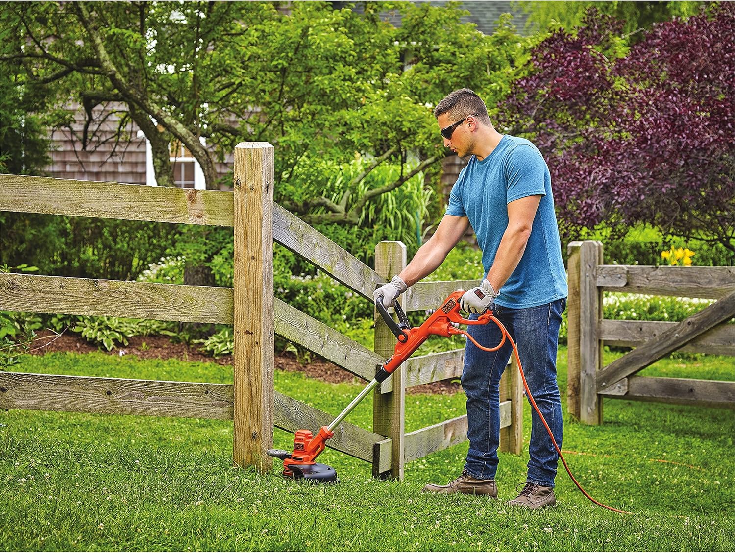 BLACK+DECKER String Trimmer, Electric, 14-Inch (BESTE620FF) : Garden & Outdoor