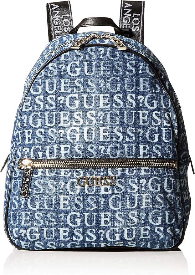 Guess Ronnie, Damen Rucksack, Blau (Denim), 12x33,5x28 cm (W x H L