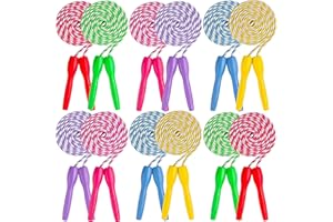 RAMPRO Ram Pro All Purpose Jump Rope Stripe Ropes With Plastic Handles for any Skill Level