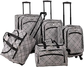 Black and white luggage sets Clearance