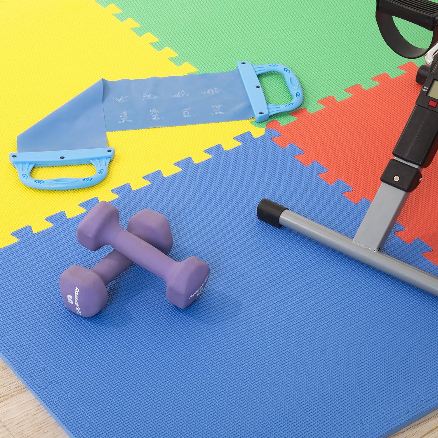 Stalwart Foam Mat Floor Tiles, Interlocking EVA Foam Padding Soft Flooring for Exercising, Yoga, Camping, Kids, Babies, Playroom – 4 Pack : Sports & Outdoors