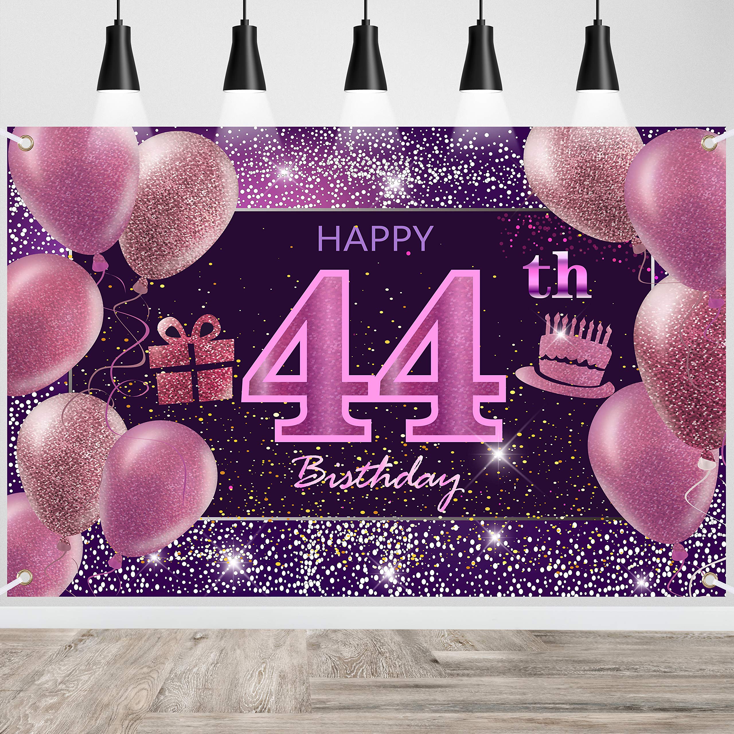 IMISI Happy Birthday Banner & Backdrop Decorations - Pink, Perfect for Parties