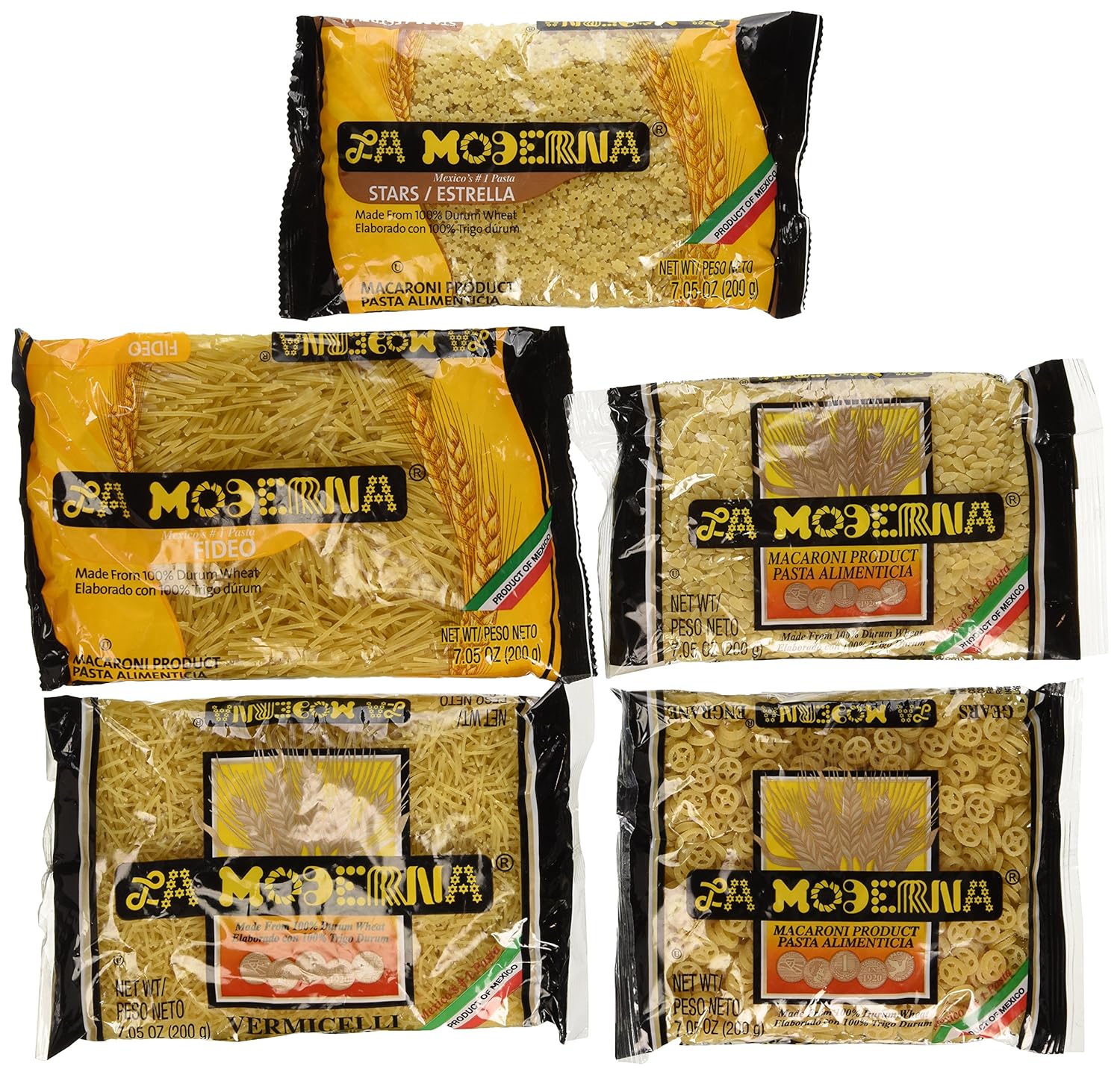 La Moderna Five (5) Pack Pasta Bundle One (1) Pack Each