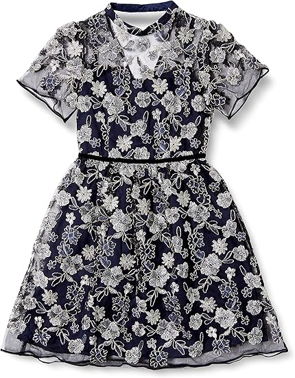 Amazon リリーブラウン お花コードレースワンピ ス Lwfo レディース Nvy 日本 0 日本サイズ7 号相当 ワンピース チュニック 通販