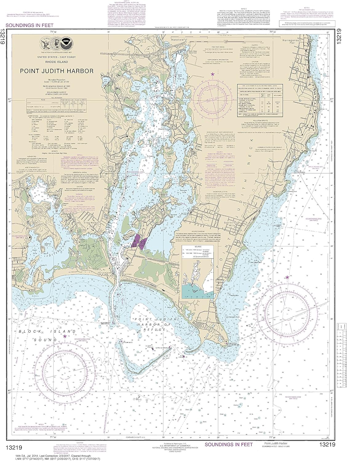 MapHouse NOAA Chart 13219 Point Judith Harbor: 31.83