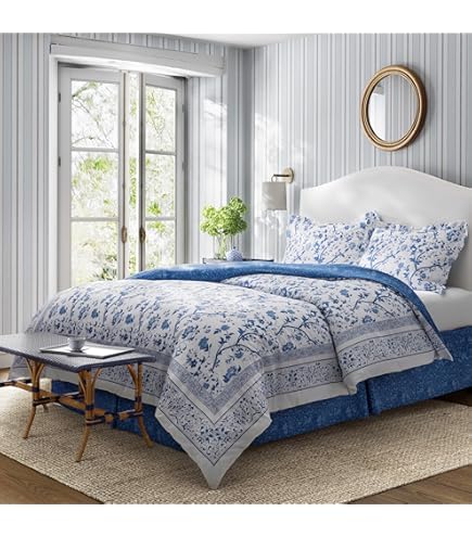 Amazon.com: Laura Ashley - Twin Comforter Set, Soft & Reversible