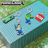 Minecraft Kids Keyrings and Silicone Wristband Set Creeper 4 Pack view 3