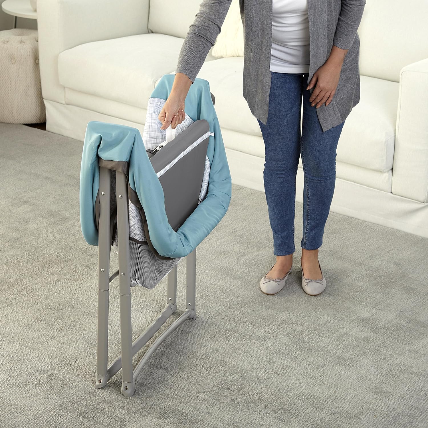 ingenuity foldaway rocking bassinet juniper