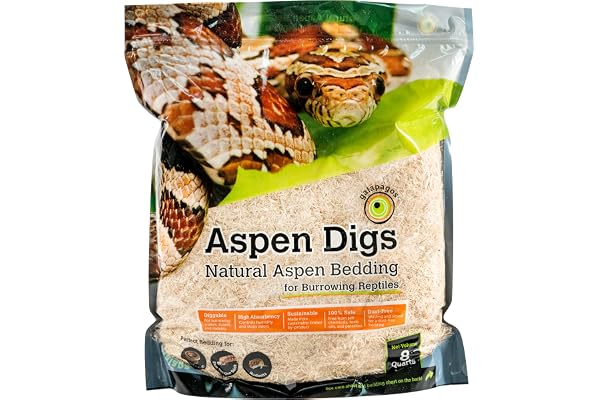 Galapagos 05064 Aspen Digs Shavings Bedding, 8-Quart, Natural