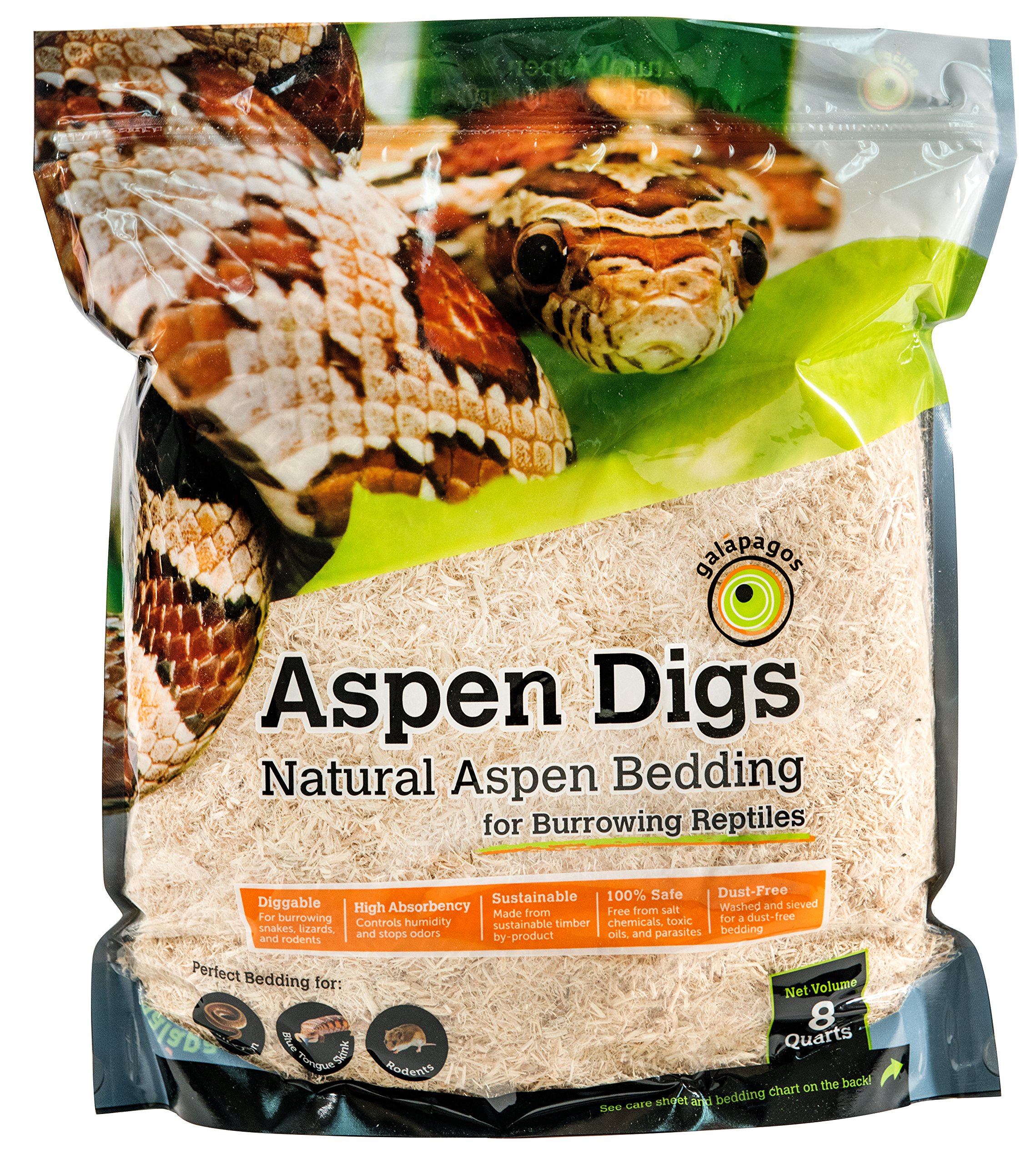 Photo 1 of Galápagos (05064) Aspen Digs Shavings Bedding, 8-Quart, Natural