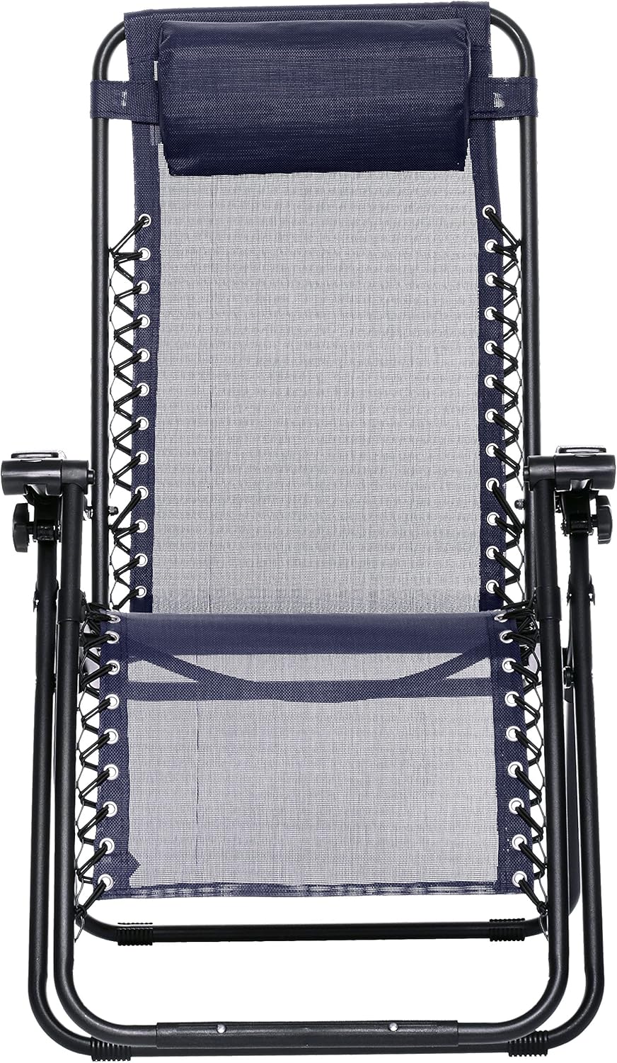 Basics Outdoor Zero Gravity Lounge Folding Chair, Navy Blue: Kitchen & Dining
