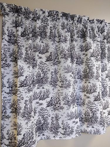 Amazon Com Black And White French Toile Jamesburg Curtain 2