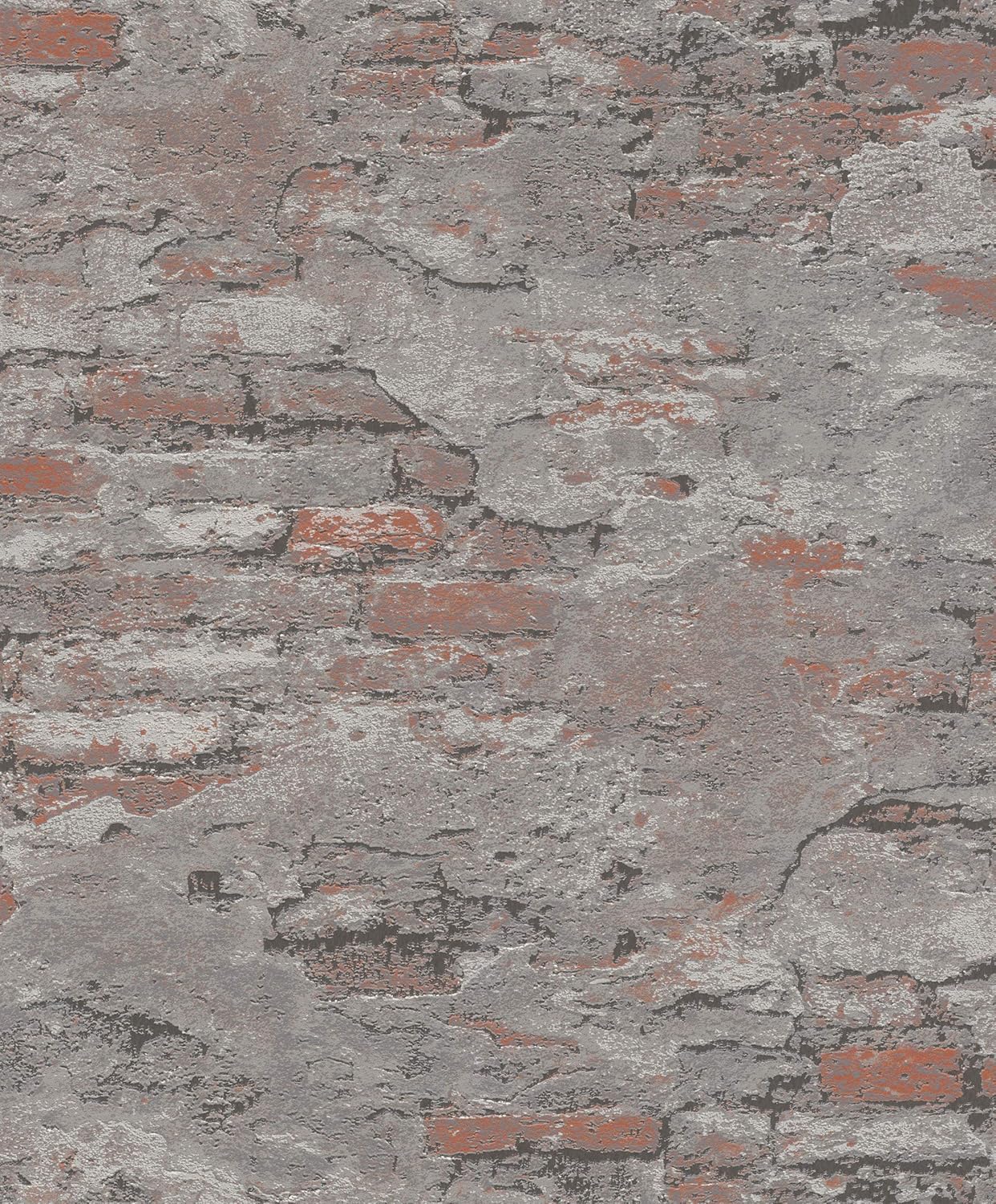 Rasch Tapeten Vliestapete (Modern) Grey Brown 10, 05 m x 0, 53 m Tapetenwechsel 625530, Dark Grey, 10.05 m x 0.53 m