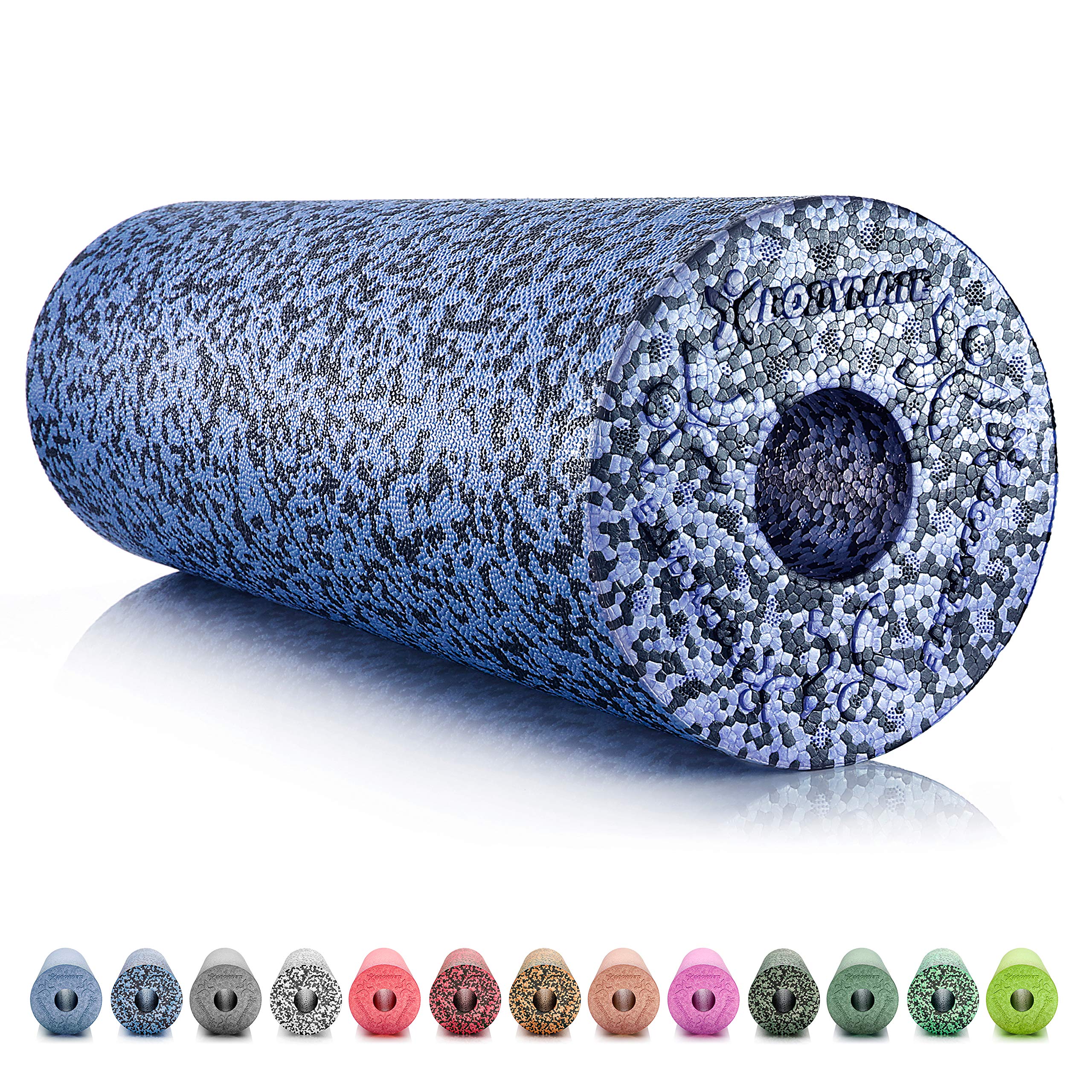 BODYMATE foam roller STANDARD medium-hard smooth 45 x 15 cm with free E-BOOK - many colours