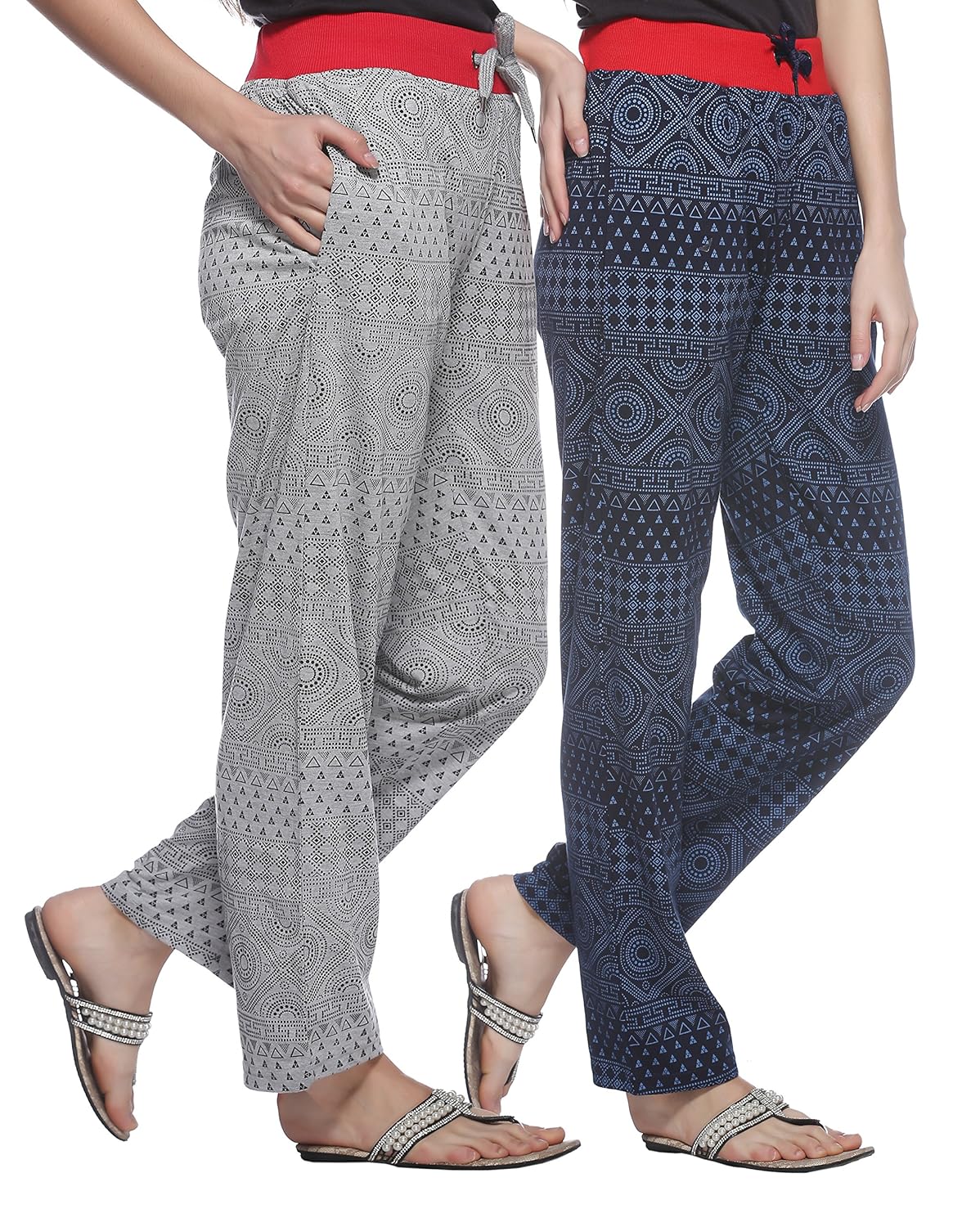 shaun women's cotton track pants (pack of 2)