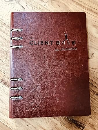 Amazon Com Hairstylist Client Profile Book Brown Leather 140