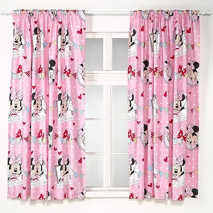 Disney 72 Inch Minnie Mouse Cafe Curtains Multi Colour Amazon Co