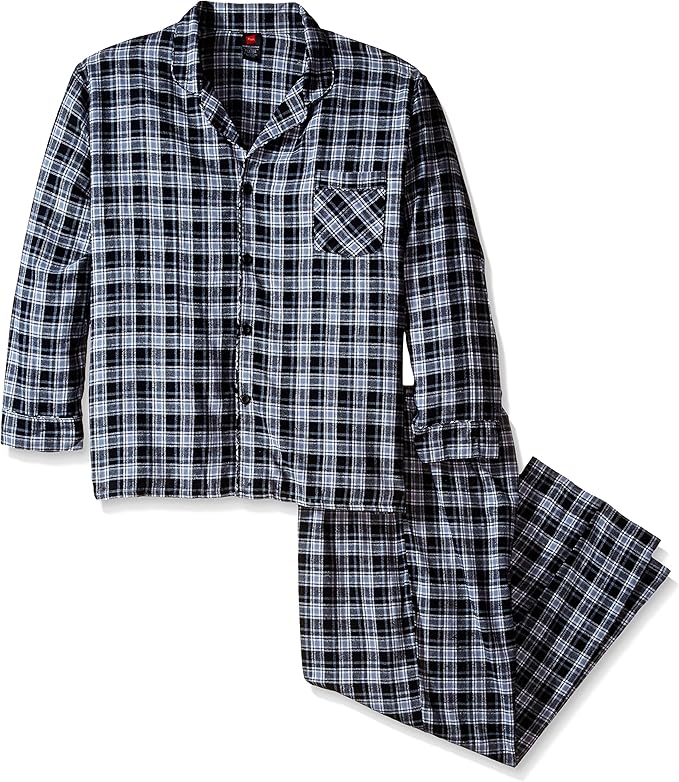 Hanes Men's BigTall Flannel Pajama Set, Black, XXLarge Amazon.ca