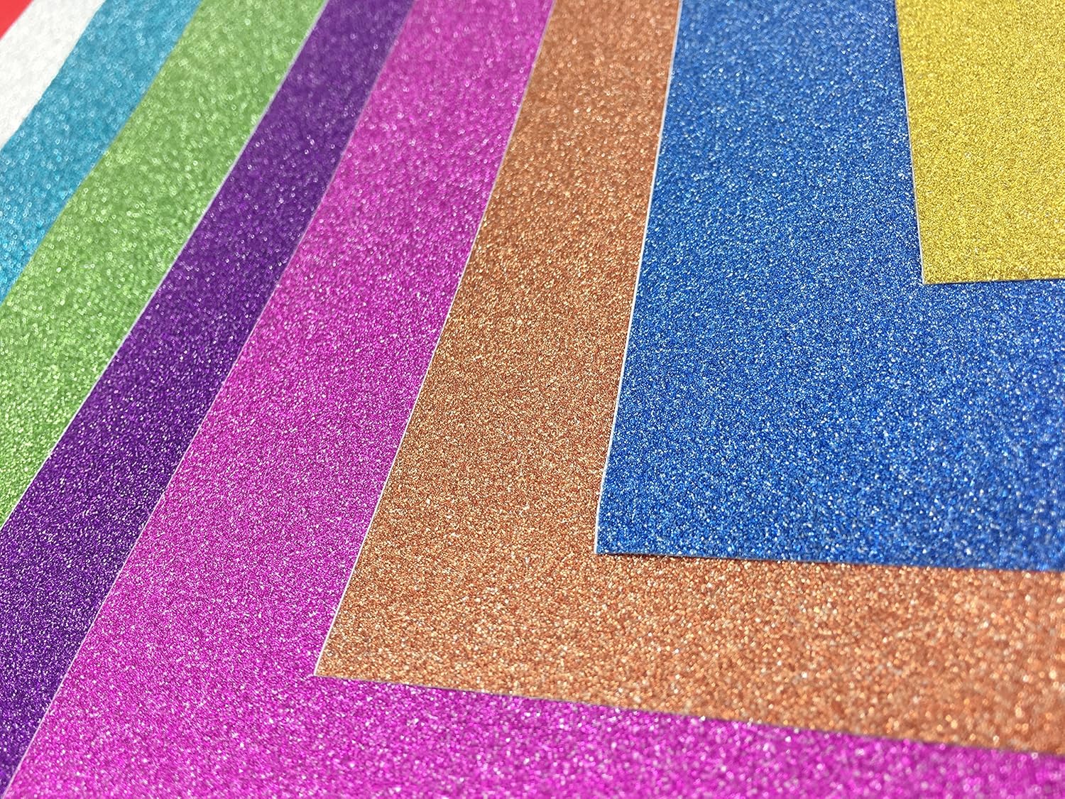 10 Fogli A4 Di Schiuma EVA Glitterata Rossa - Adesivi Fai Da Te Per Bambini E Progetti Creativi