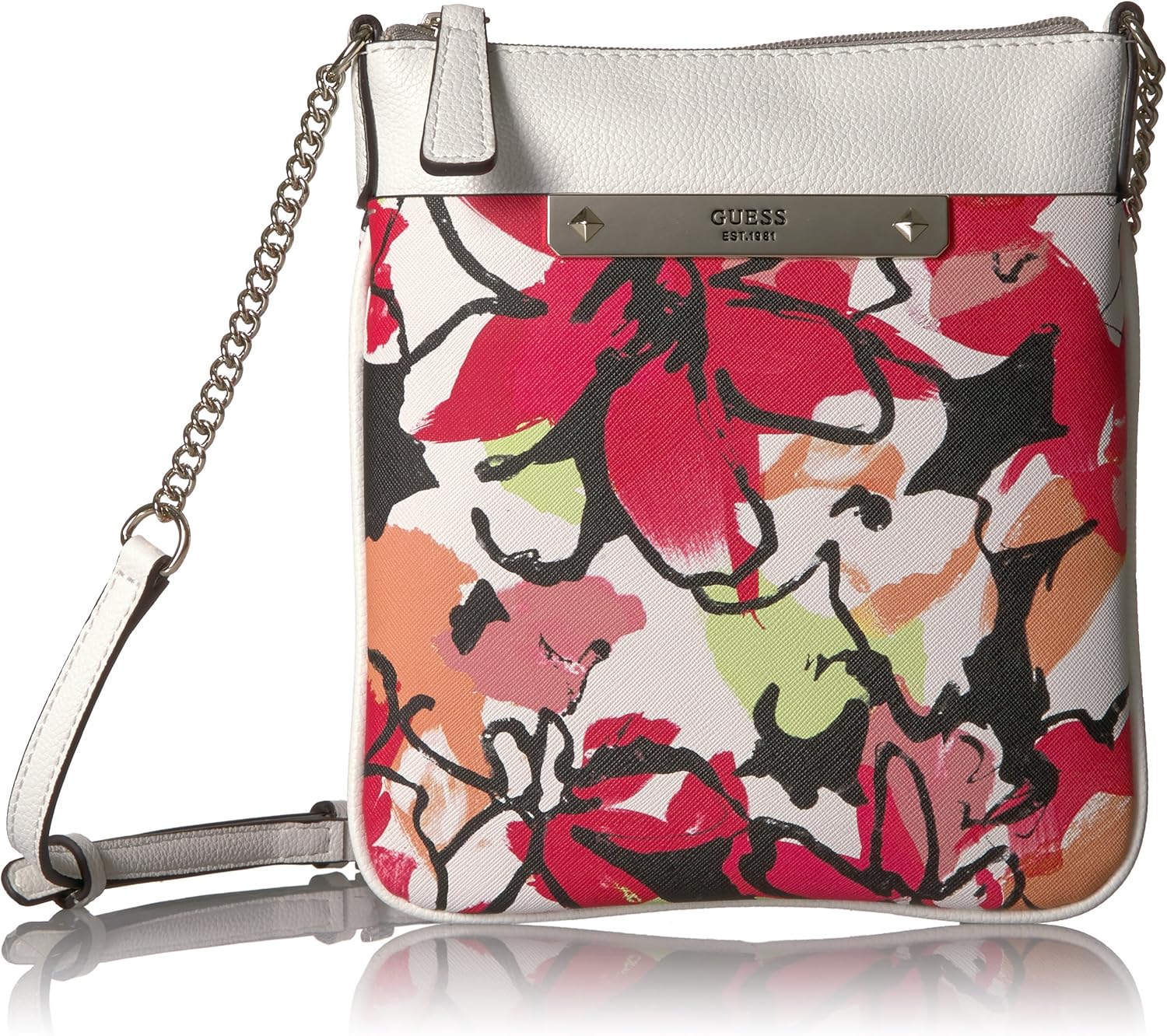 GUESS Britta Floral Crossbody Top Zip Handbags
