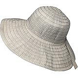 Packable Ribbon Crusher Sun Shade Beach Hat, Adjustable Wide Shapeable Brim, SPF UPF 50 UV Protection