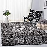 SAFAVIEH Area Rug 8x10 - Iceland Shag Collection - Large - Dark Grey & Ivory, Modern Design, Non-Shedding & Easy Cleaning, Pl