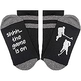 Hockey Socks, Shhh... The Game Is On Sock,Hockey socks,Hockey Lover gift,Novelty Socks, Fun Socks, Gift for Grandpa, Gifts For Men,Gift For Dad,Men's Gift,Men's Christmas,Stocking For Him.(GY117)