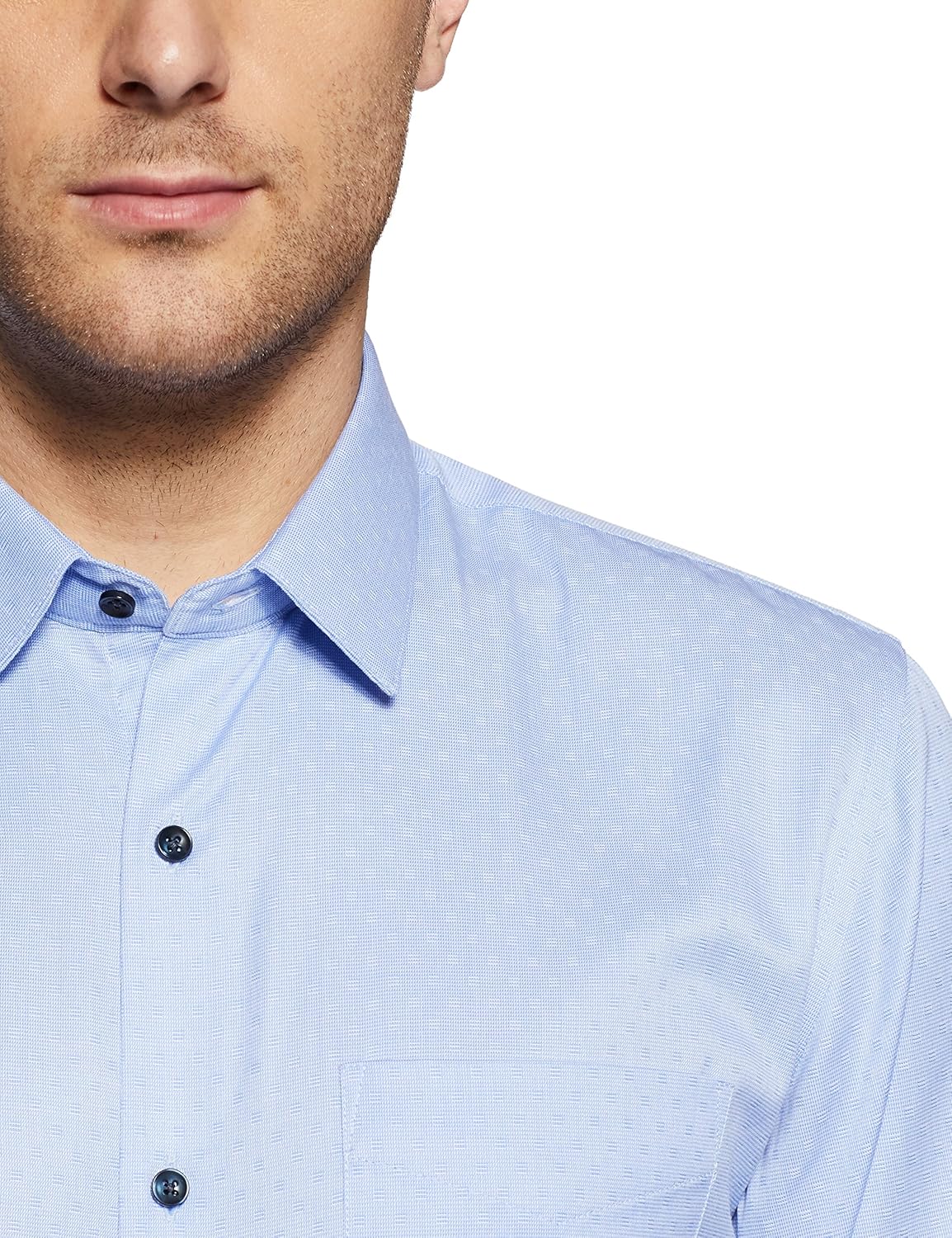 peter england men's plain slim fit formal shirt