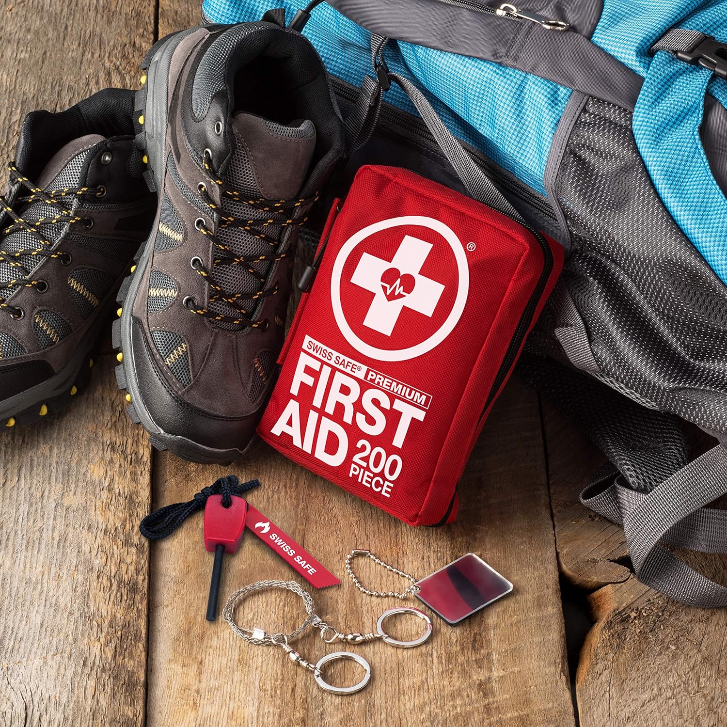 200-Piece Professional First Aid Kit for Home, Car or Work : Plus Emergency Medical Supplies for Camping, Hunting, Outdoor Hiking Survival: Home Improvement