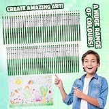 Minecraft 72 Colouring Pencils Set Creeper Design Kids Official Merchandise Gift view 4