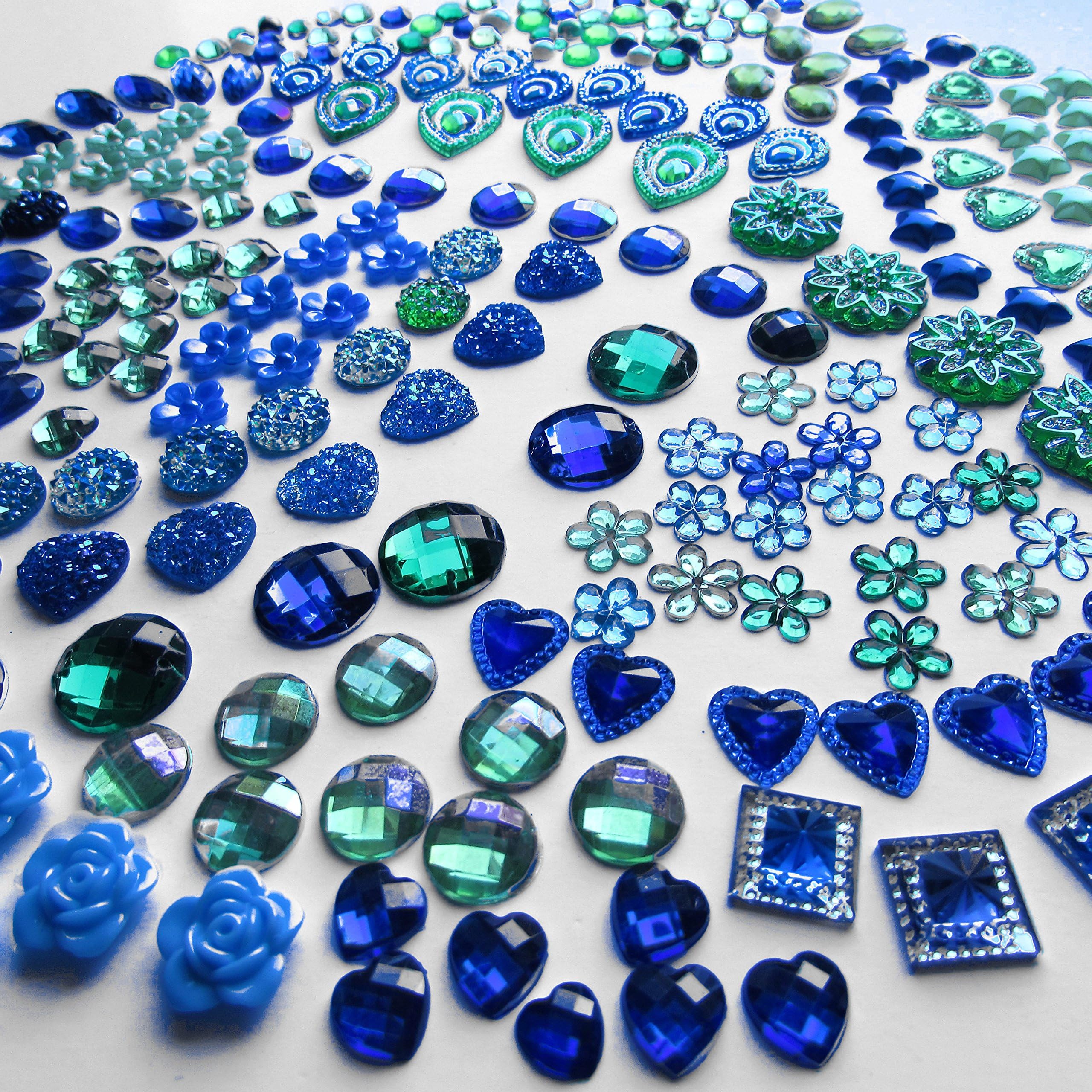 400 Pcs of Assorted Pearl Finish, Irridescent Flat Back Tear Drop Beads Cabochons Assorted Sizes 4mm-18mm