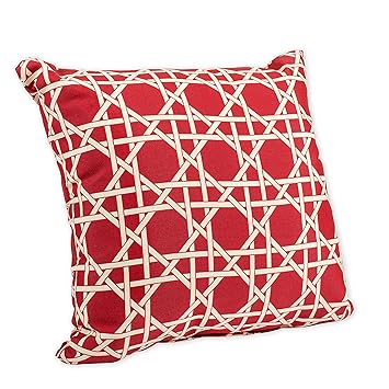 Amazon Com Kane Bright Red And Beige Weave Print 16 X 16 Indoor