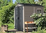 Duramax StoreMate PLUS 6x6 Plastic Garden Shed with Heavy-Duty Floor Dark Grey view 3