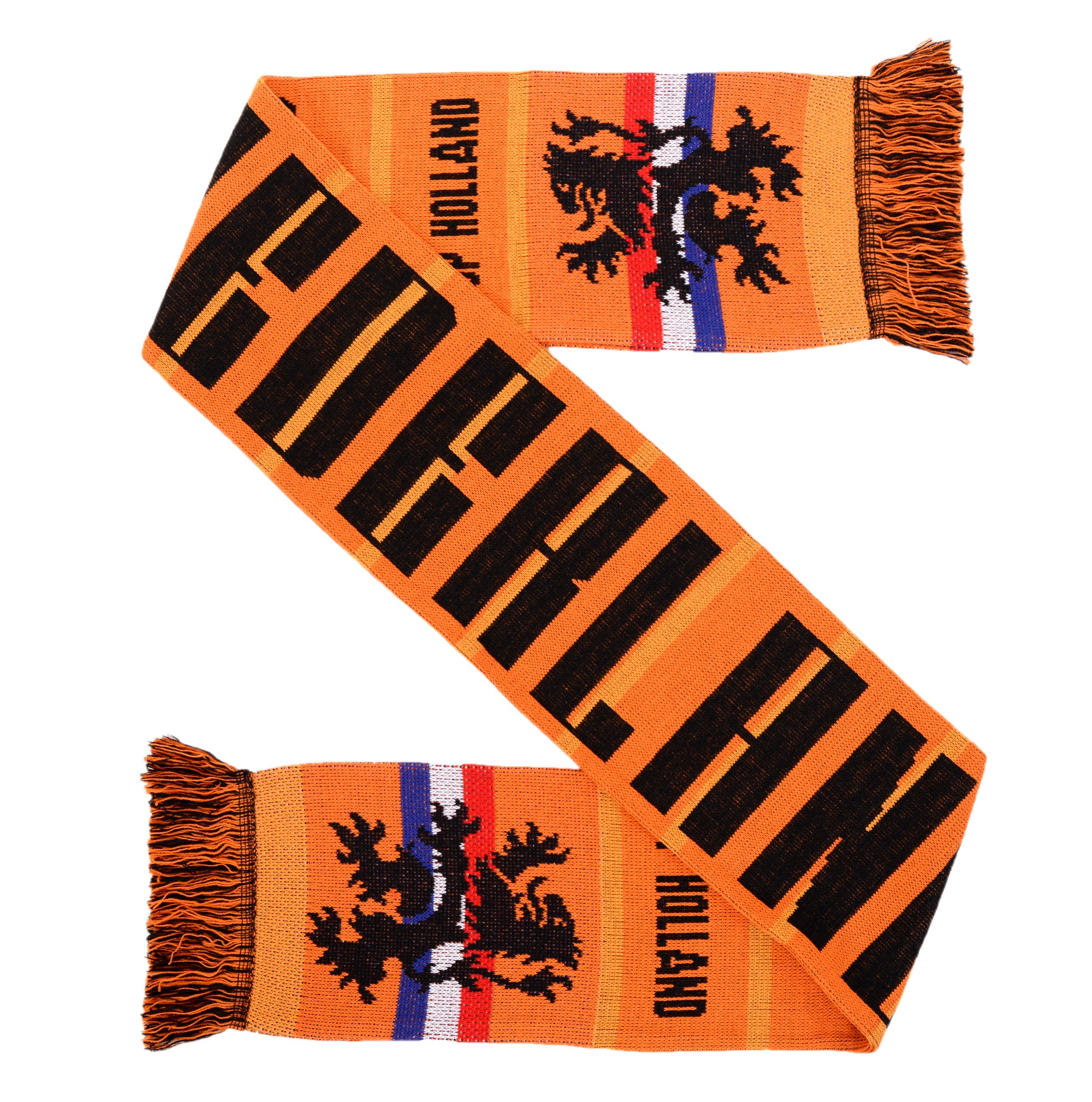 Nederland unisex Holland Football Knit Scarf, Orange, Black, One Size