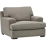 Amazon Brand - Stone & Beam Lauren Down-Filled Oversized Living Room Accent Armchair, 46"W Chair, Slate
