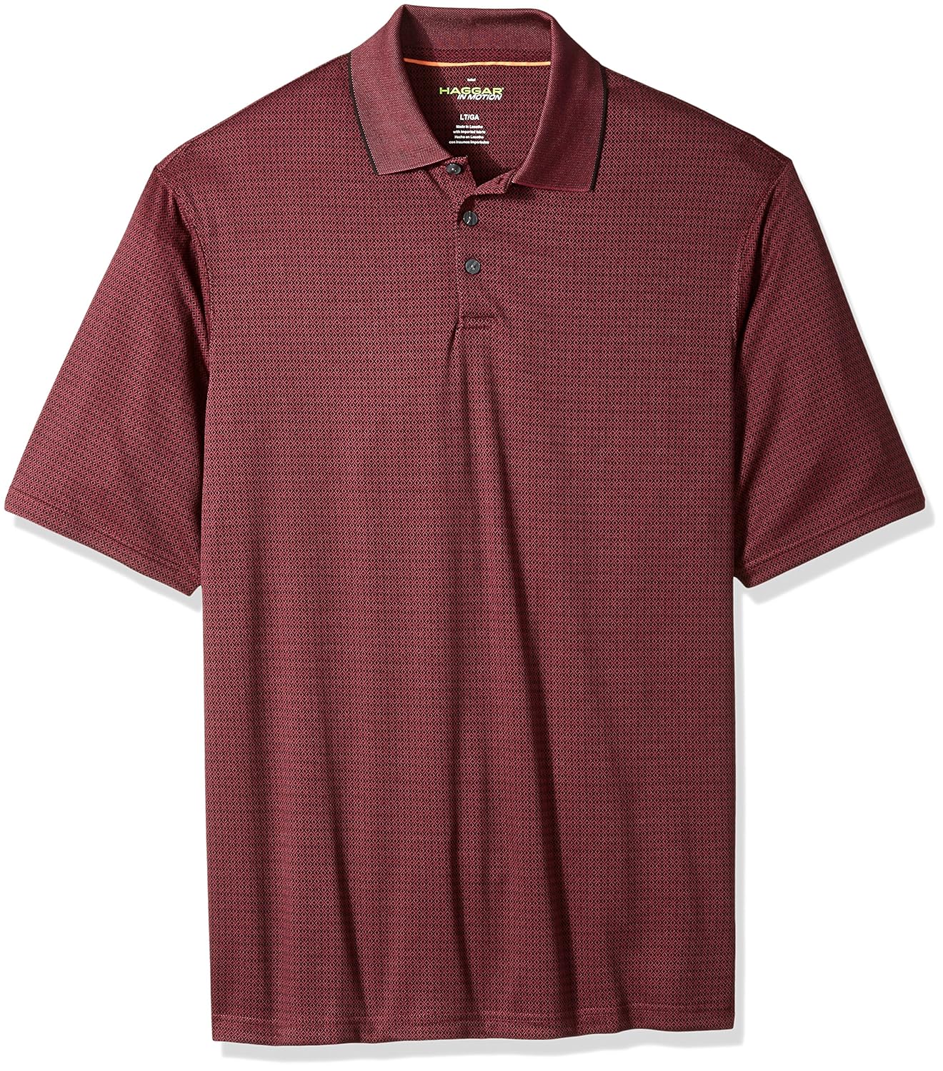 Haggar Mens Big and Tall Big&Tall Short Sleeve inMotion Polo Men Polos